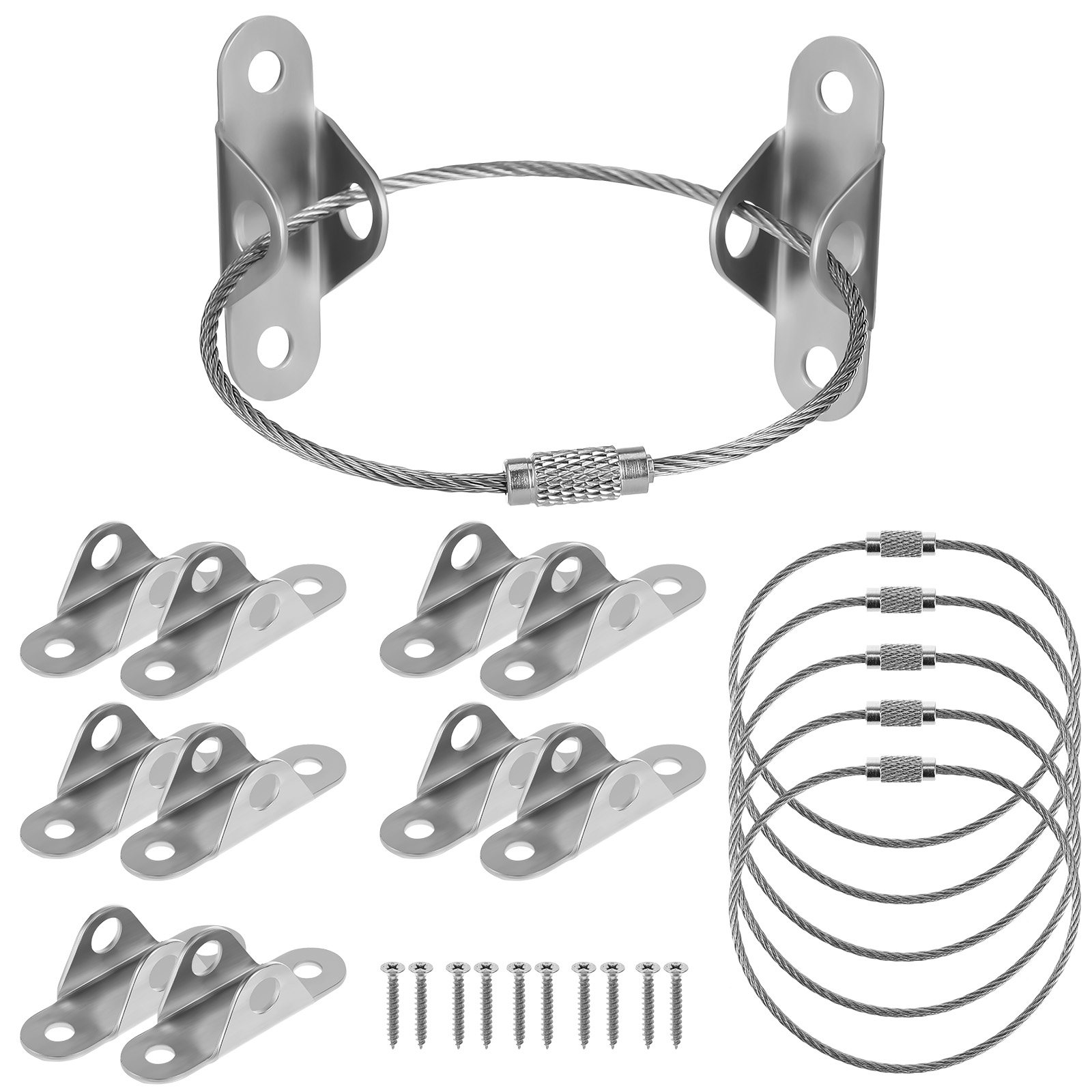 6Sets Secure Furniture to Wall - Earthquake Anchor Strap 评论和价格