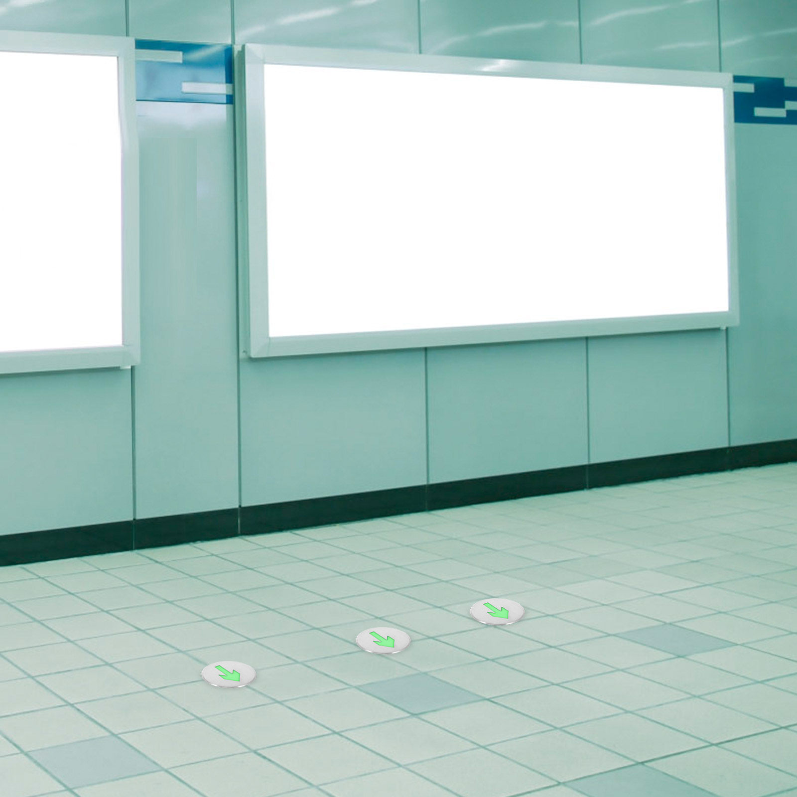 Glowing Arrow Floor Safety Sig - Emergency Exit Sign 评论和价格