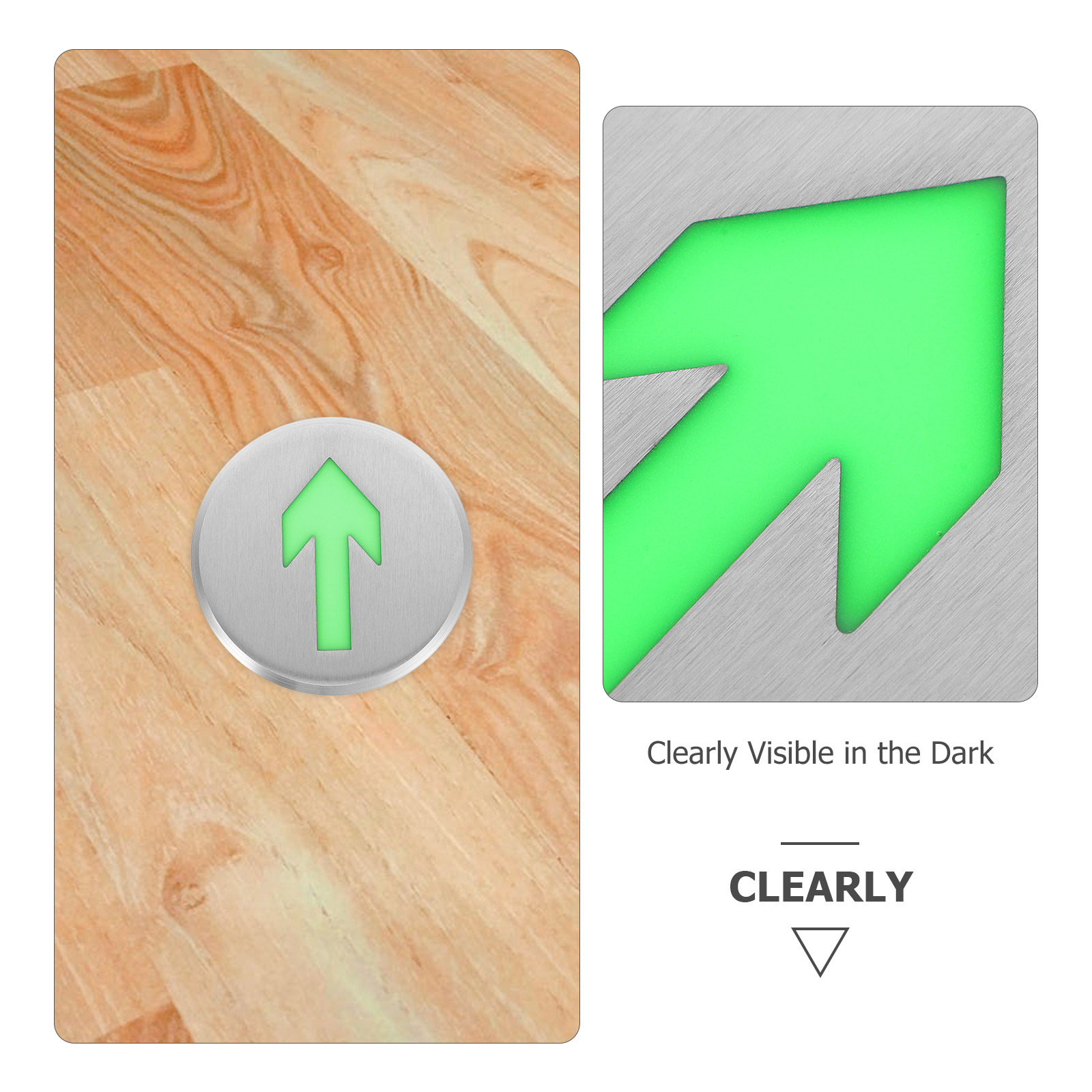 Glowing Arrow Floor Safety Sig - Emergency Exit Sign 评论和价格