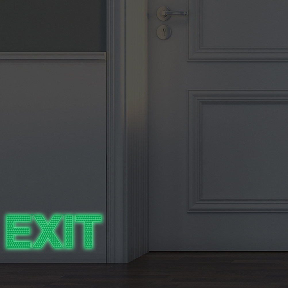 Exit Wall Sticker Luminous Eme - Emergency Exit Sign 评论和价格